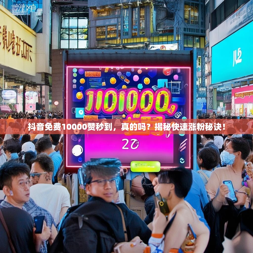 抖音免费10000赞秒到，真的吗？揭秘快速涨粉秘诀！